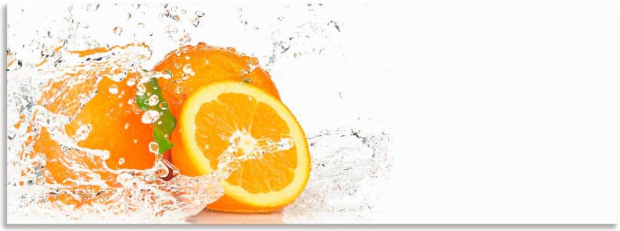Artland Keukenwand Orange met spatwater Aluminium spatscherm met plakband gemakkelijke montage
