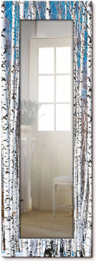 Artland Sierspiegel Winter berkenbos winter sereniteit Landhuis wandspiegel spiegel voor het hele lichaam