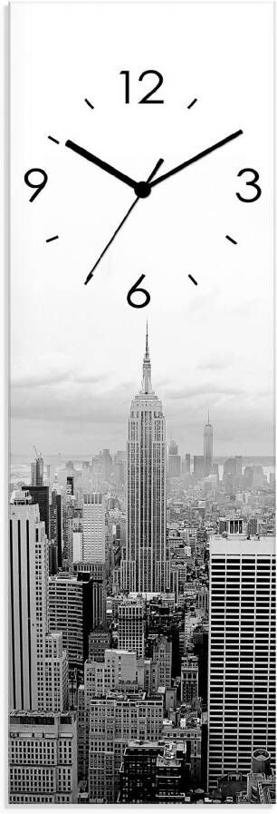 Artland Wandklok Skyline Manhattan optioneel verkrijgbaar met kwarts- of radiografisch uurwerk geruisloos zonder tikkend geluid