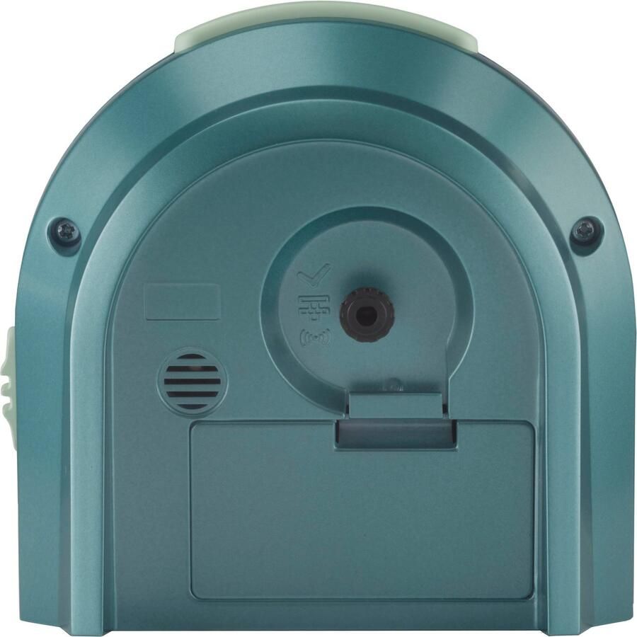 Atrium Wekker Kinderen Meisje Jongen Analoog Zonder Tikgeluid LED-licht Wijzerplaatverlichting Glow-in-the-dark wijzers Turquoise Opbouwend Geluidsniveau Pieptoon Grote Drukknoppen Snooze A921-35