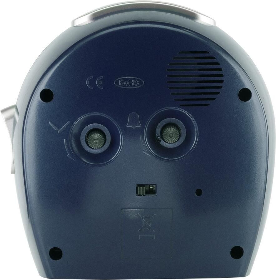 Atrium Wekker Analoog Zonder Tikgeluid Autolight Licht Wijzerplaatverlichting Opbouwende Alarmsignaal Snooze Duidelijk Quartz Uurwerk Blauw A451-5