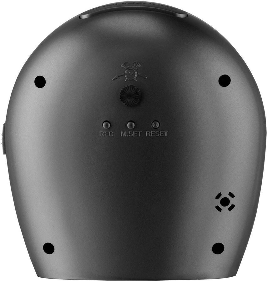 Atrium Wekker Analoog Zonder tikgeluid Alarm Zwart Verlichte wijzers Licht Radiogestuurd Grote Drukknoppen Duidelijk Quartz uurwerk Sluimerfunctie Opbouwend geluidniveau pieptoon A620-7