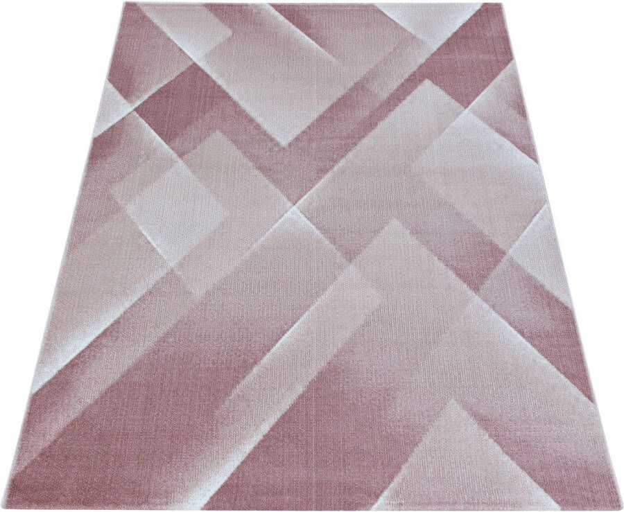 Adana Carpets Modern vloerkleed Streaky Lines Roze 140x200cm