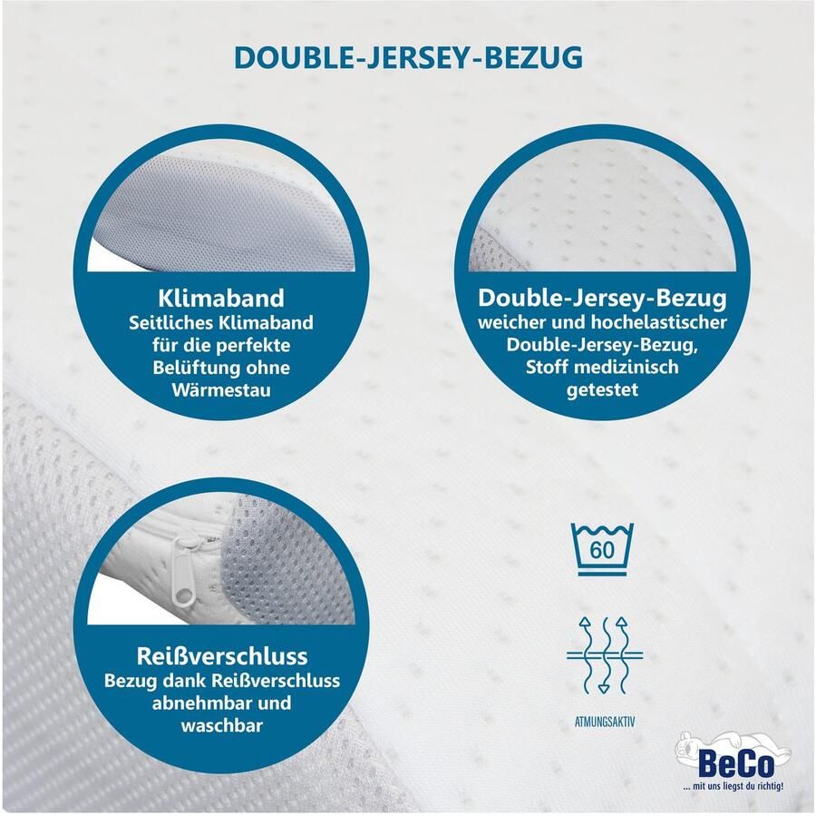 Beco Neksteunkussen Vario Flex met twee ligkanten!