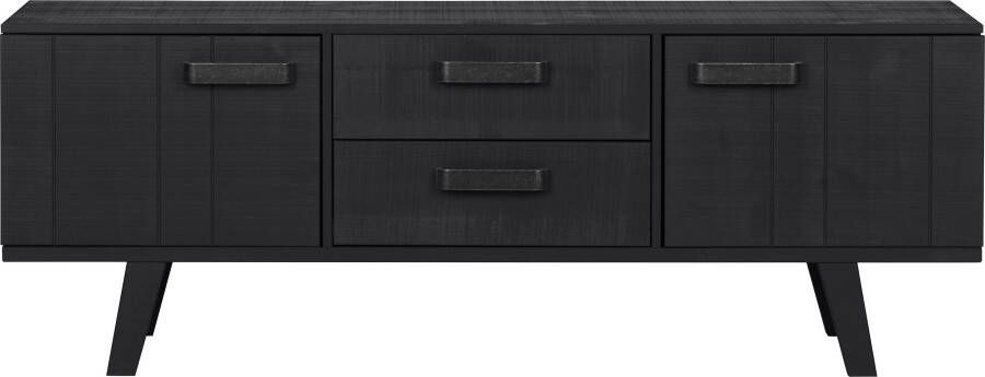 BePureHome Watch Tv Meubel Grenen Bezaagd Mat Zwart 55x150x44