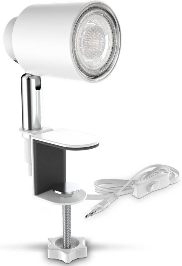 B.K.Licht Klemlamp BK_KL1354 LED klemlamp incl. 5W GU10 lamp metaal (1 stuk)