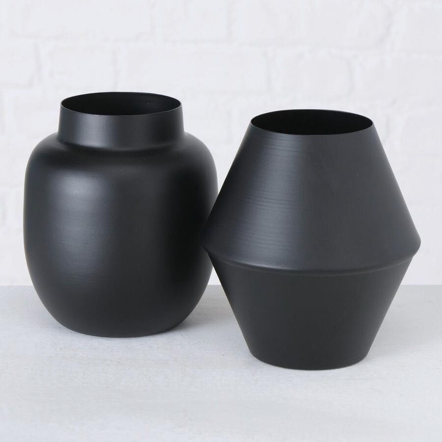 BOLTZE Siervaas Resto van ijzer hoogte ca. 14 cm (set 2 stuks)