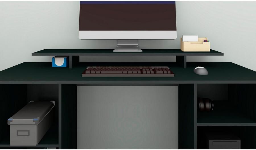 Borchardt Möbel Bureau-opzetkast Kai Monitorstandaard beeldschermstandaard in modern design Made in Germany