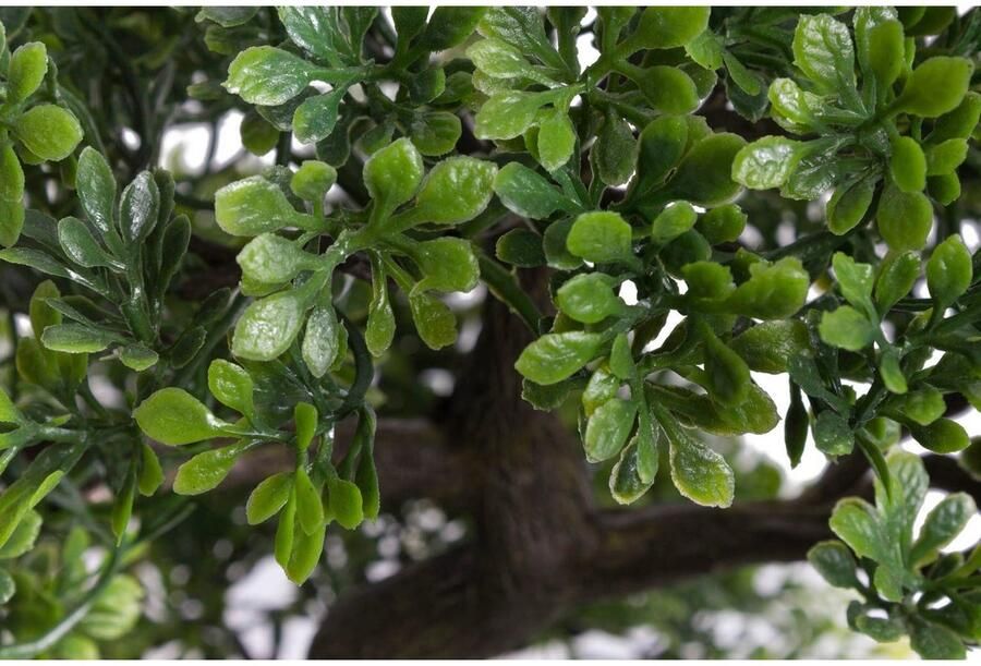 Bellatio Flowers & Plants Bonsai boompje kunstplant in kunststof pot 47 cm Ficus Retusa Woondecoratie accessoires Kunstplanten Nepplanten Gras planten in pot - Foto 2