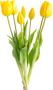 Merkloos Sans marque Tulpen Kunstbloemen Bos met 7 stuks Geel - Thumbnail 2