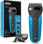 Braun Series 3 Shave&Style 310BT elektrisch scheerapparaat Zwart Blauw - Thumbnail 2