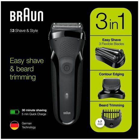Braun Elektrisch scheerapparaat Series 3 Shave&Style 300BT
