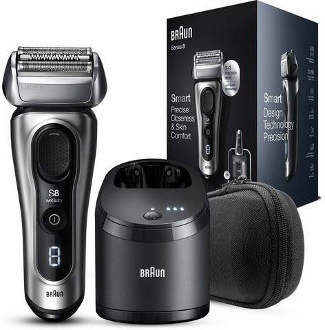 Braun Series 8 8457cc Wet&Dry Scheerapparaat Met scheerblad Trimmer Zwart Zilver