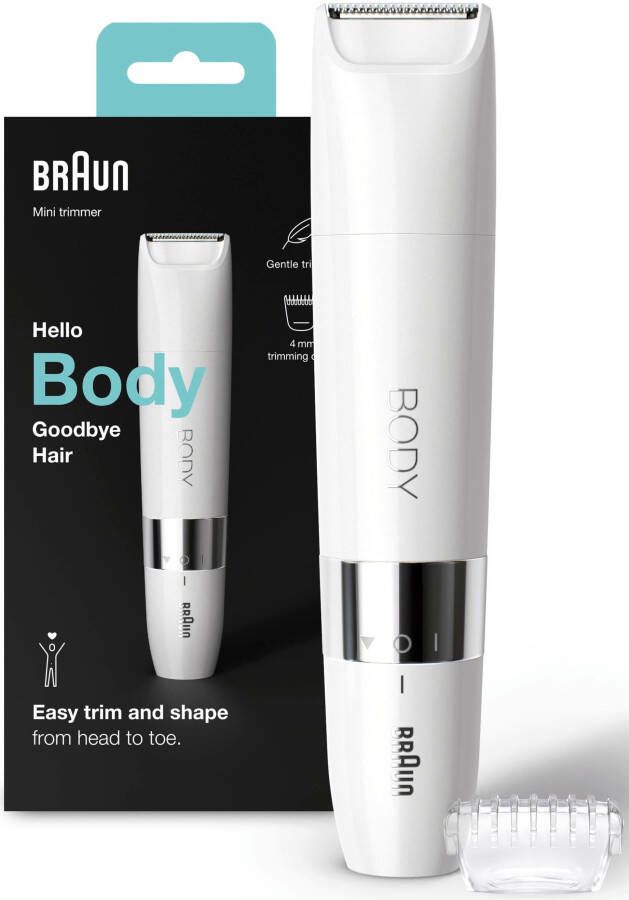 Braun Ladyshave Mini Body-& Bikini-Trimmer BS1000 Miniformaat voor onderweg