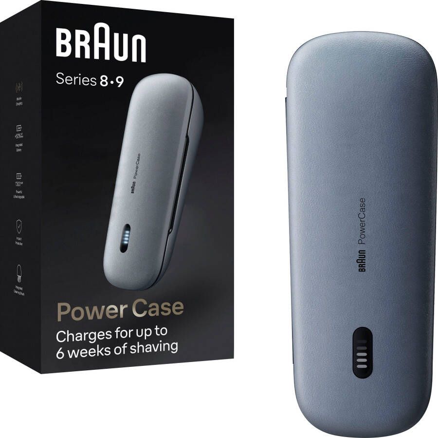 Braun PowerCase Travel Shaver oplaadetui zilver compatibel met Series 9 en Series 8 elektrische scheerapparaten - Foto 2