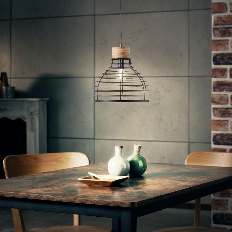 Brilliant Leuchten Hanglamp AVIA hoogte verstelbaar dimbaar 135 cm hoogte x 35 cm ø e27 fitting (1 stuk)
