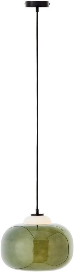Brilliant Leuchten Hanglamp Blop Hoogte 128 5 cm Ø 30 cm E27 inkortbaar glas metaal