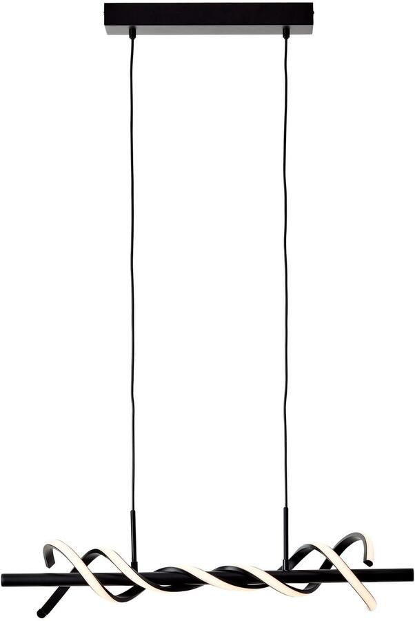 Brilliant Leuchten Led-hanglamp Amalie Hoogte 150 cm breedte 76 cm 2100 lm inkortbaar metaal kunststof zwart