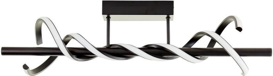 Brilliant Leuchten Led-plafondlamp Amalie Breedte 76 cm 2100 lm metaal kunststof zwart