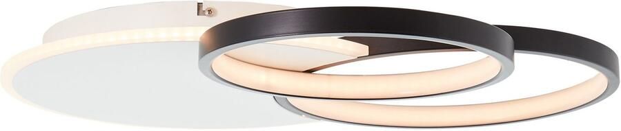 Brilliant Leuchten Led-plafondlamp Davinson Ø 55 cm 4700 lm warmwit licht metaal kunststof wit zwart (1 stuk)