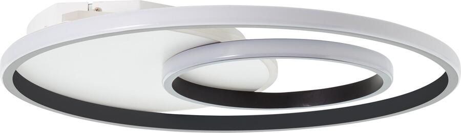Brilliant Leuchten Led-plafondlamp Merapi Ø 50 8 cm 4100 lm warmwit licht metaal kunststof wit zwart (1 stuk)