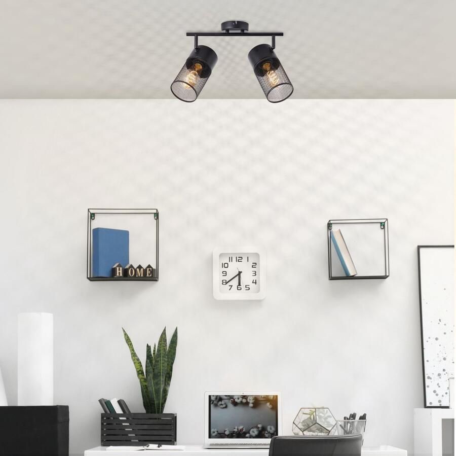 Brilliant Leuchten Plafondspot Kamolo kantelbaar 2-vlamig dimbaar 35 cm breed e27 fitting (1 stuk)