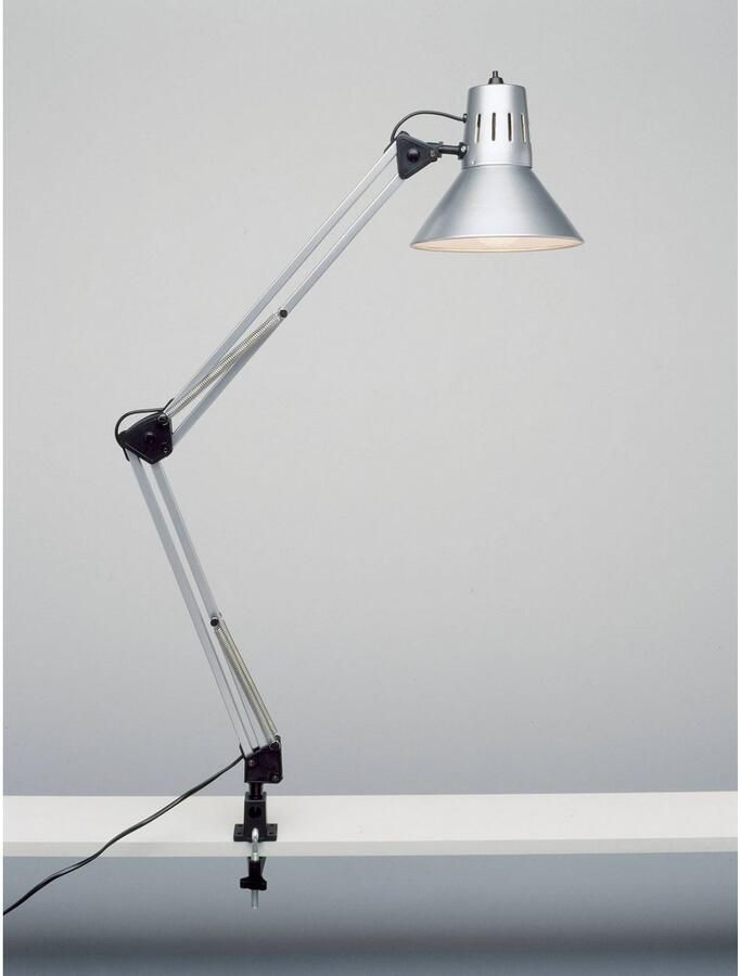 Brilliant lamp Hobby bureauklemlamp titan metaal 1x A60 E27 40W normale lampen (niet meegeleverd) A++