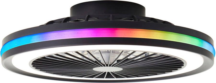 Brilliant Leuchten Led-plafondlamp Palmero met ventilator ø 47 cm ic-rgb 5000 lm dimbaar 2700-6500 k (1 stuk)