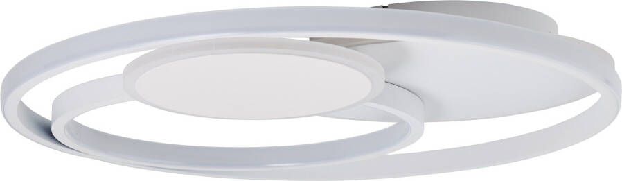 Brilliant Leuchten Led-plafondlamp Runda 50x50 cm dimbaar cct 5200 lm afstandsbediening metaal matwit (1 stuk)