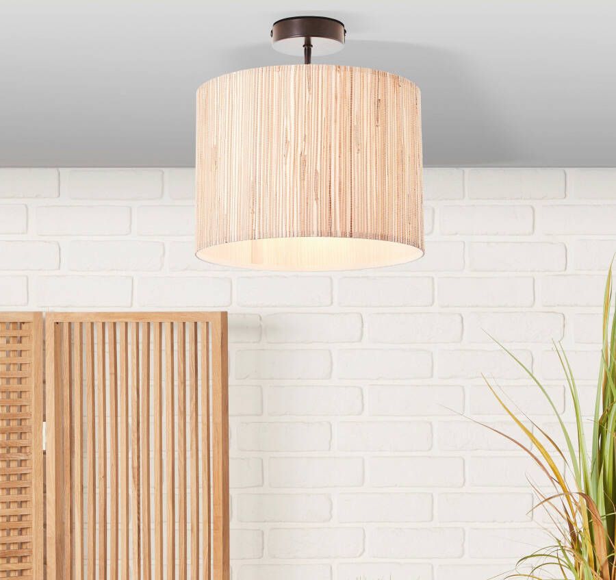 Brilliant Leuchten Plafondlamp Wimea 30 cm zwart houtkleur (1 stuk)