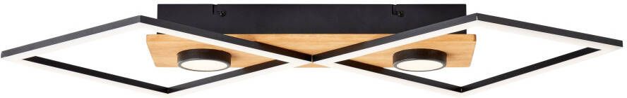 Brilliant Leuchten Plafondlamp Woodbridge 3-traps via wandschakelaar dimbaar 71x35 cm 3100 lumen 3000 kelvin (1 stuk)