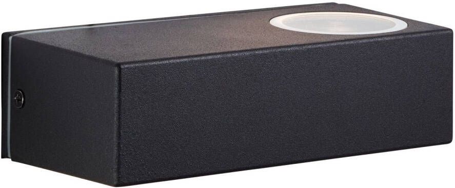 Brilliant Leuchten Wandlamp Abbot Led wandbuitenlamp 2 fittingen antraciet (1 stuk)