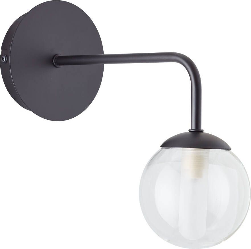 Brilliant Leuchten Wandlamp Gitse Hoogte 23 cm G9 metaal glas zwart transparant
