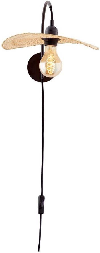 Brilliant Wandlamp Jefter Bamboe Zwart E27 52w