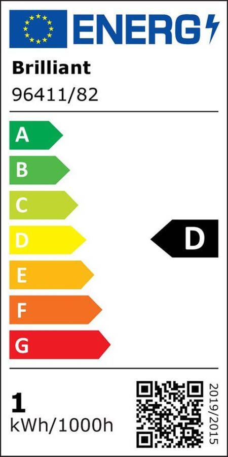Brilliant Leuchten Wandlamp Leigh 38 cm hoogte 15 cm uitsteek bewegingssensor e27 + led-licht roestvrij staal (1 stuk)