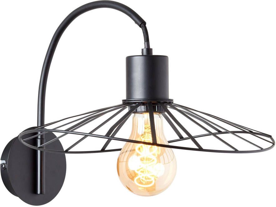 Brilliant Leuchten Wandlamp LEIKA Wandlamp matzwart (1 stuk)