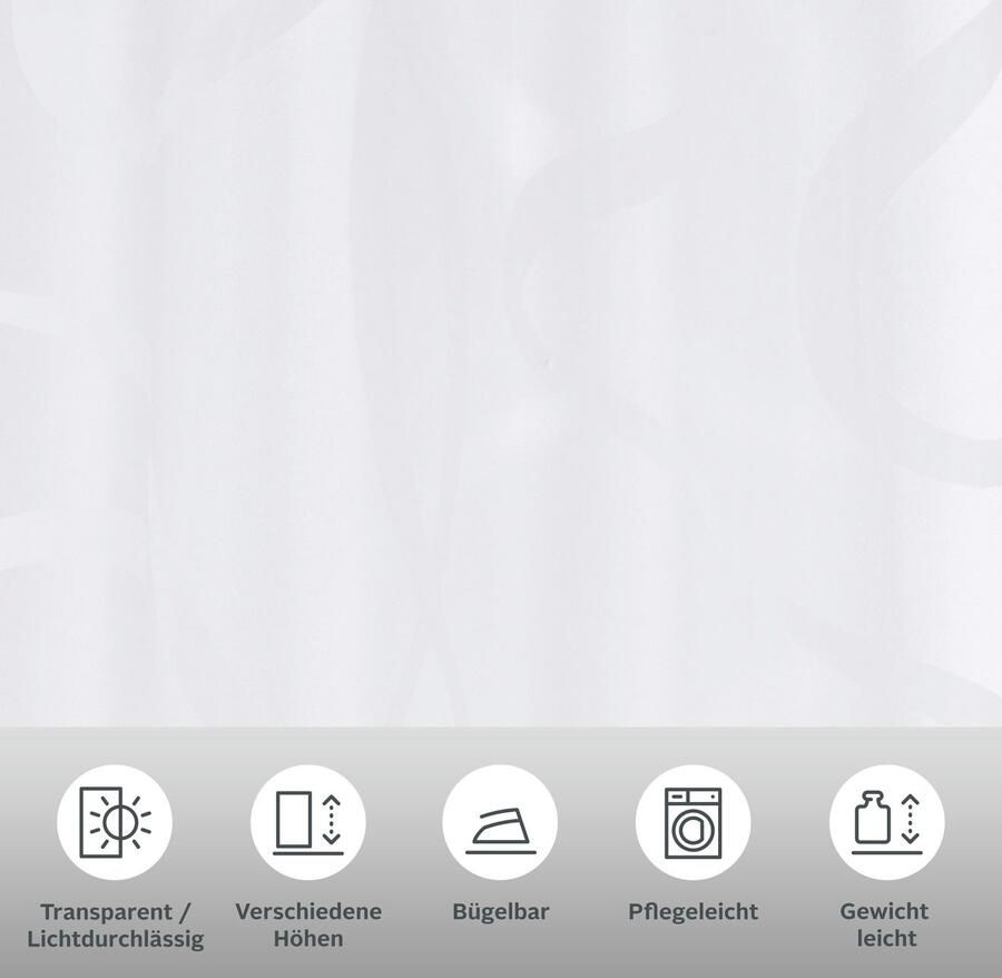 Bruno Banani Gordijn Tilo transparant etskant geweven verschillende maten (1 stuk)