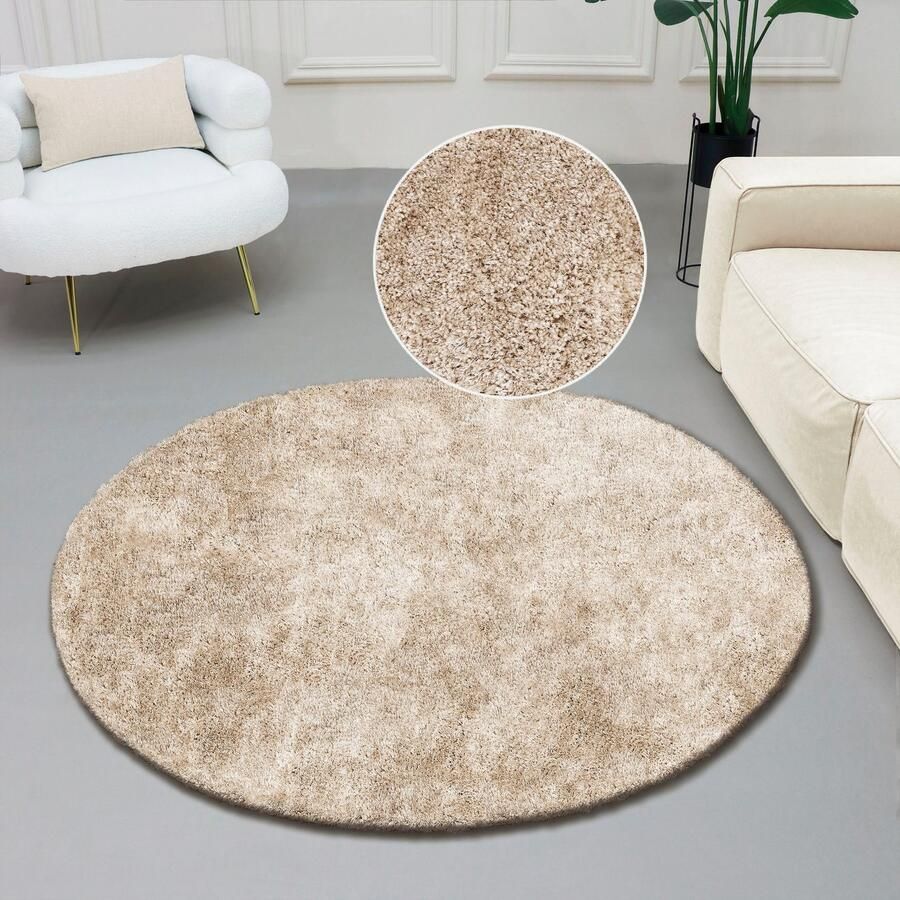 Bruno Banani Hoogpolig vloerkleed Dana tapijt klantenfavoriet unikleur microvezel vloerkleden woonkamer slaapkamer eetkamer