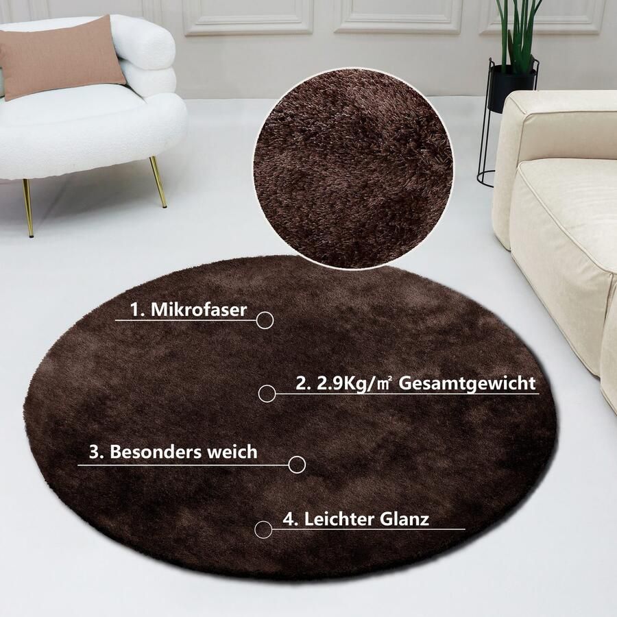 Bruno Banani Hoogpolig vloerkleed Dana tapijt klantenfavoriet unikleur microvezel vloerkleden woonkamer slaapkamer eetkamer