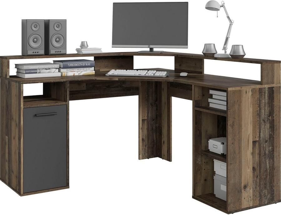 ByLIVING Gamingtafel Fox Breedte 139 cm modern hoekbureau