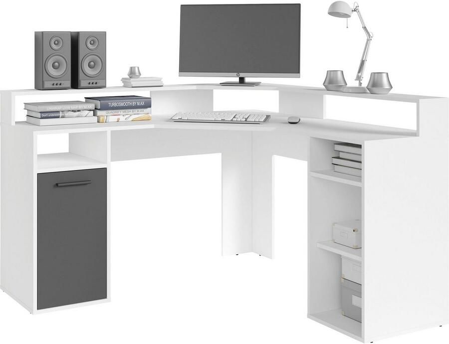 ByLIVING Gamingtafel Fox Breedte 139 cm modern hoekbureau