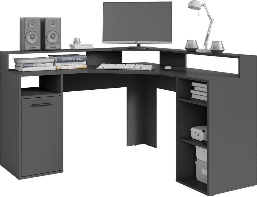 ByLIVING Gamingtafel Fox Breedte 139 cm modern hoekbureau