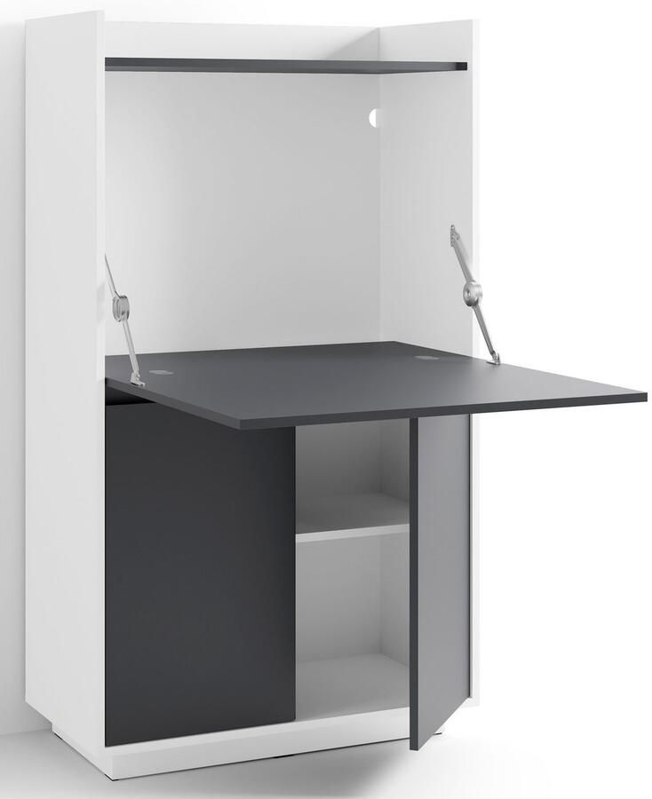 ByLIVING Secretaire Hannes ruimtebesparende werkoplossing met veel opbergruimte breedte 80 cm