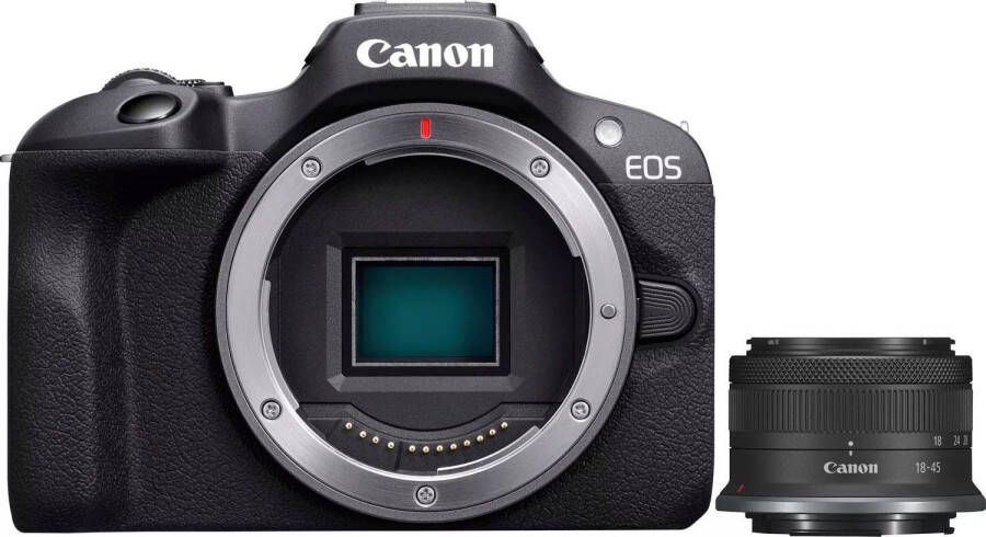 Canon Systeemcamera EOS R100 + RF-S 18-45mm F4.5-6.3 IS STM Kit (set)