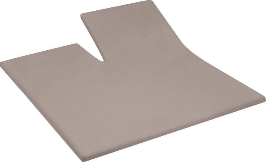 Cinderella Weekend Hoeslaken Single Split Topper Katoen 180x210 cm tot 15 cm Taupe