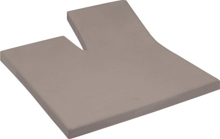 Cinderella Splittopper Hoeslaken Jersey Katoen Stretch Single Split taupe 160x200 210cm