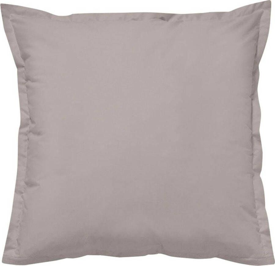 Cinderella Sundays Kussensloop Set van 2 Kussenslopen 100% Katoen-Satijn Met Rits 80x80 cm Taupe