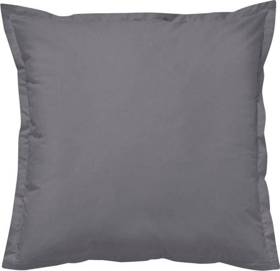 Cinderella Sundays Kussensloop Set van 2 Kussenslopen 100% Katoen-Satijn Met Rits 80x80 cm Antraciet