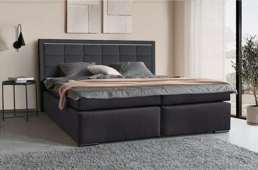 COLLECTION AB Boxspring 30 jaar jubileummodel Athena in h2 h3 & h4 naar keuze met ledstrip