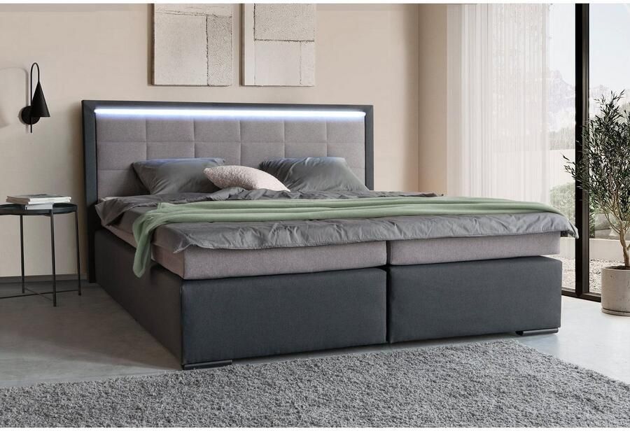 COLLECTION AB Boxspring 30 jaar jubileummodel Athena in h2 h3 & h4 naar keuze met ledstrip